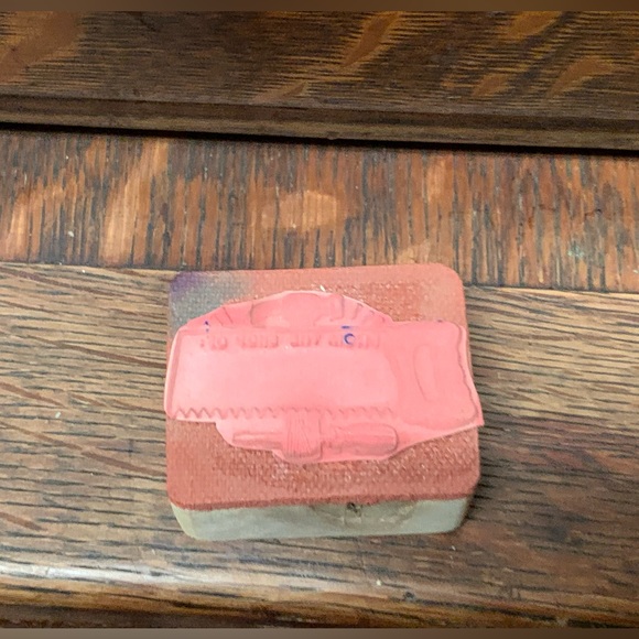 1980s Vintage FROM THE SHOP OF Tool Themed Wooden Block Rubber Ink Stamp - Picture 5 of 12